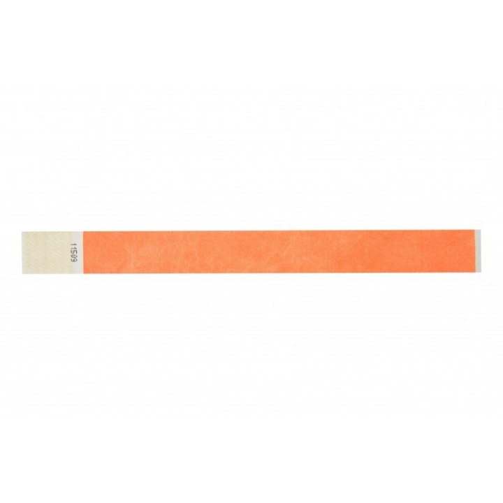 BRACELET TYVEK ORANGE CLAIR NUMEROTE LARGEUR 25 MM 1474246