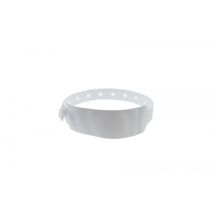 BRACELET EN VINYLE ADULTE HOPITAL AVEC ETIQUETTE BLANC 1474061