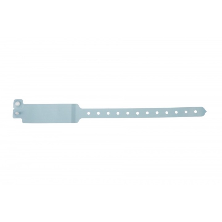 BRACELET EN VINYLE ADULTE HOPITAL AVEC ETIQUETTE BLEU PALE 1474062