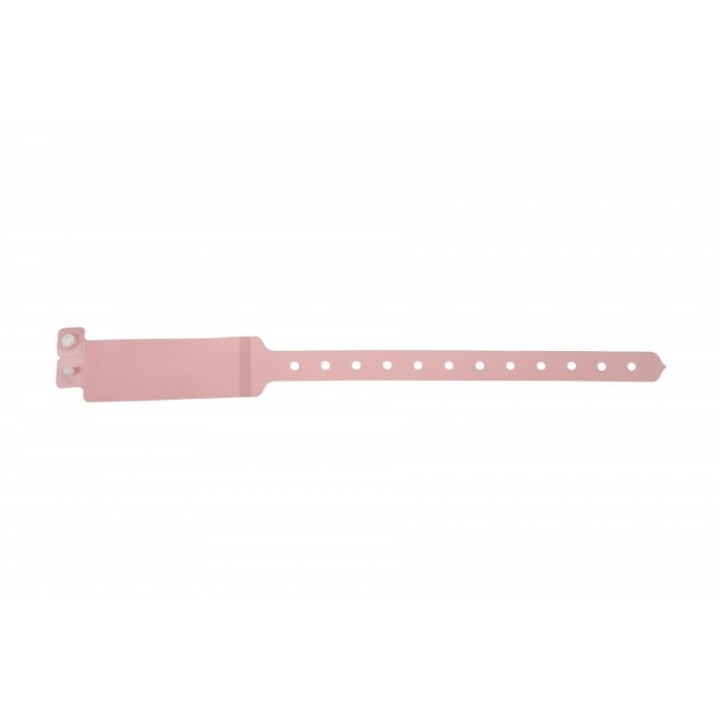 BRACELET EN VINYLE ADULTE HOPITAL AVEC ETIQUETTE ROSE PALE 1474063