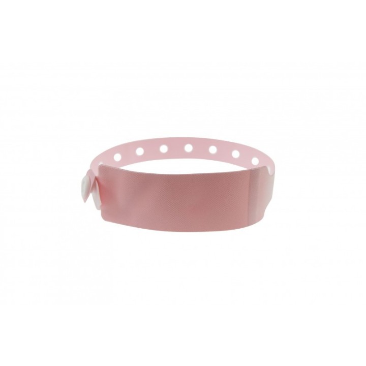 BRACELET EN VINYLE ADULTE HOPITAL AVEC ETIQUETTE ROSE PALE 1474063