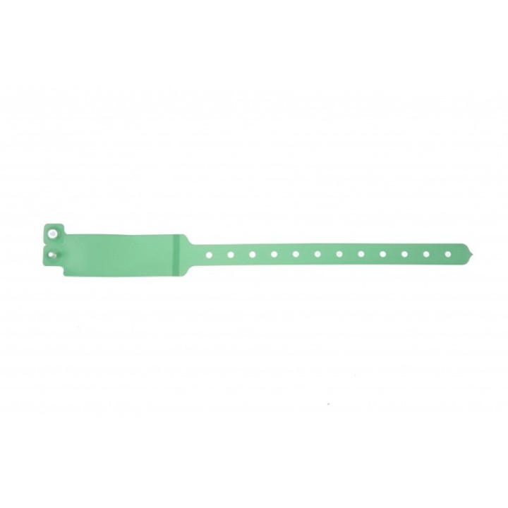 BRACELET EN VINYLE ADULTE HOPITAL AVEC ETIQUETTE VERT PALE 1474064