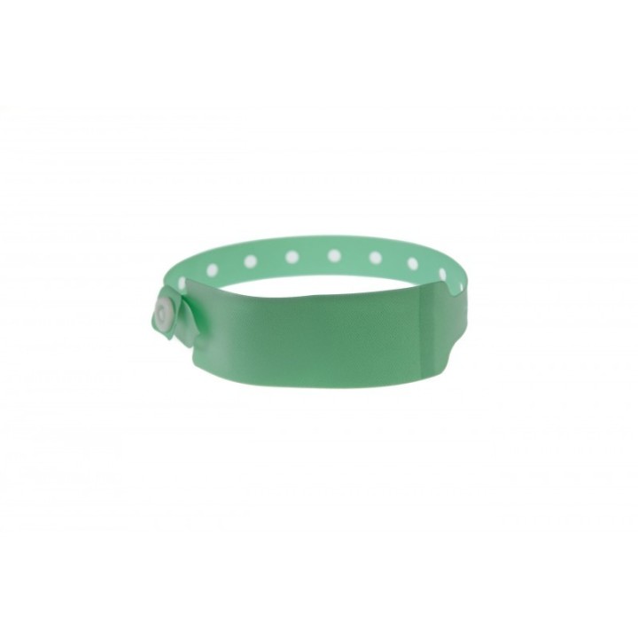 BRACELET EN VINYLE ADULTE HOPITAL AVEC ETIQUETTE VERT PALE 1474064