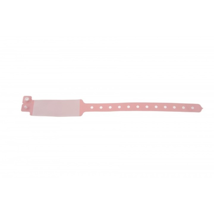 BRACELET EN VINYLE ADULTE HOPITAL AVEC PANNEAU D´ECRITURE ROSE PALE 1474085