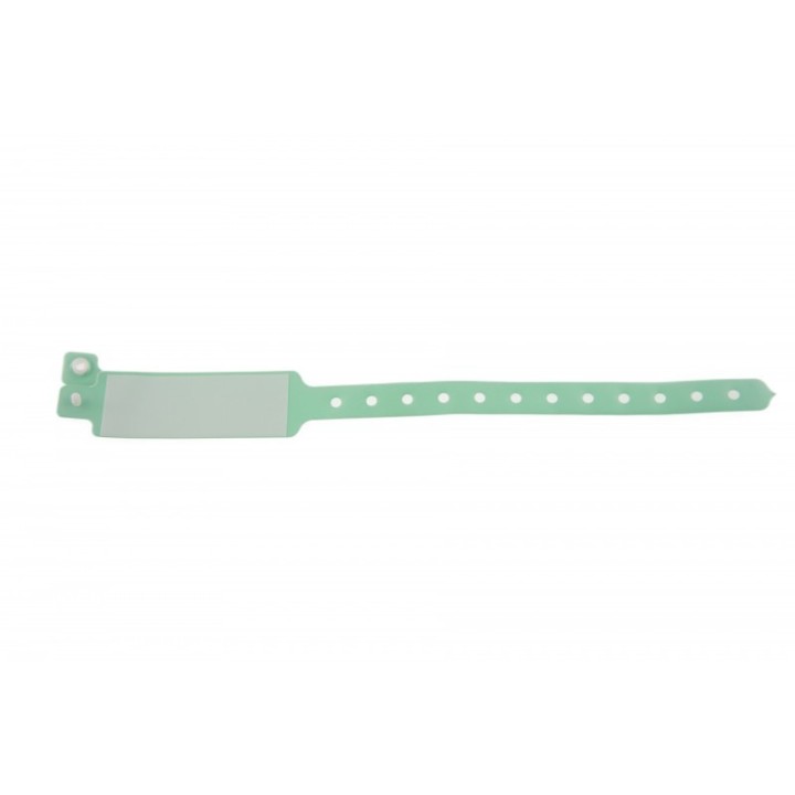 BRACELET EN VINYLE ADULTE HOPITAL AVEC PANNEAU D´ECRITURE VERT PALE 1474084