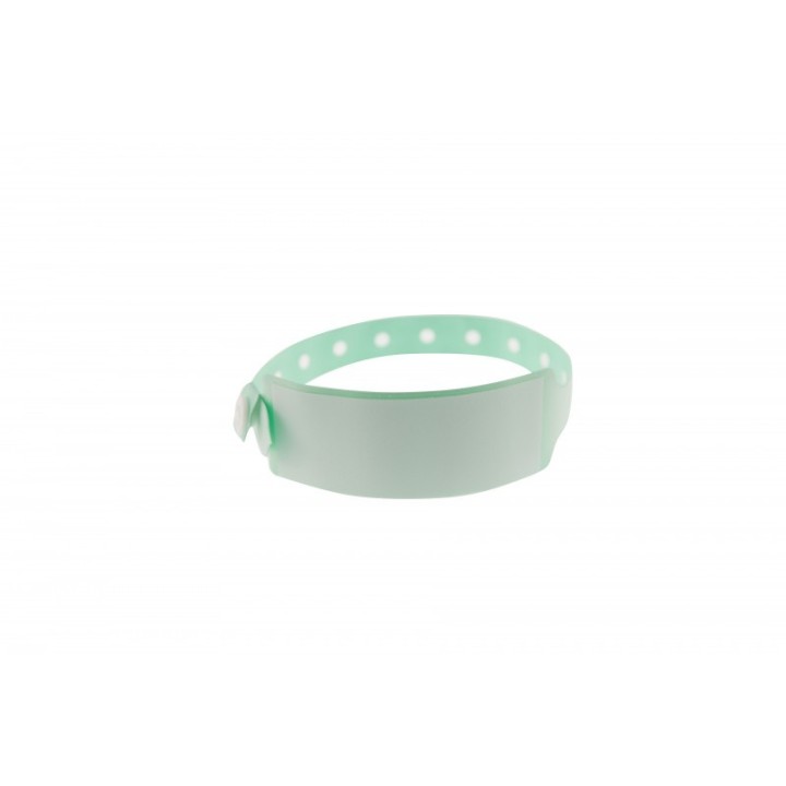 BRACELET EN VINYLE ADULTE HOPITAL AVEC PANNEAU D´ECRITURE VERT PALE 1474084