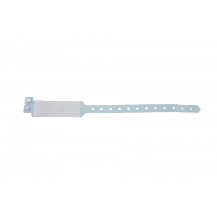 BRACELET EN VINYLE ADULTE HOPITAL AVEC PANNEAU D´ECRITURE BLEU PALE 1474082