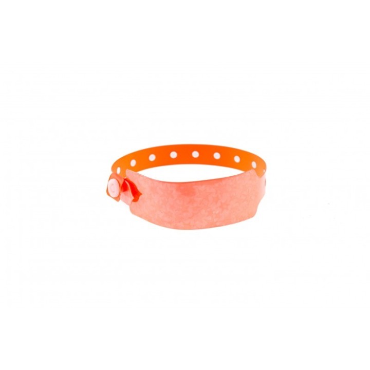 BRACELET HOLOGRAPHIQUE ORANGE AVEC ETOILES TAILLE XL 1474156