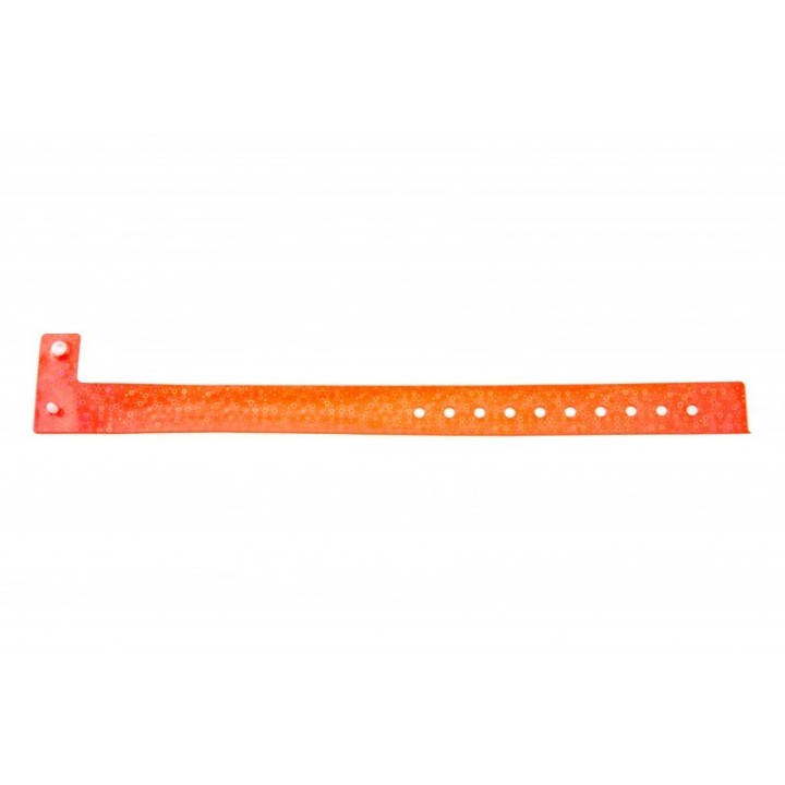 BRACELET HOLOGRAPHIQUE ORANGE TAILLE L AVEC BULLES 1474106