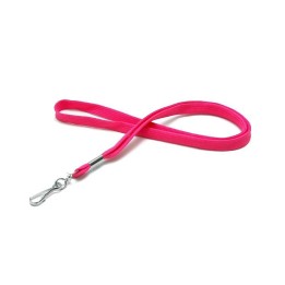 Cordon de cou tube 12mm polyester avec mousqueton métal Couleur x100