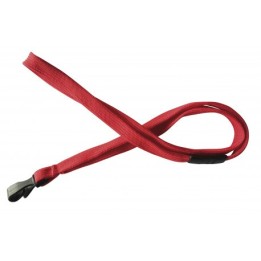 Cordon tour de cou sécurisé tube 12mm mousqueton anti-rotation couleur x100 1437256
