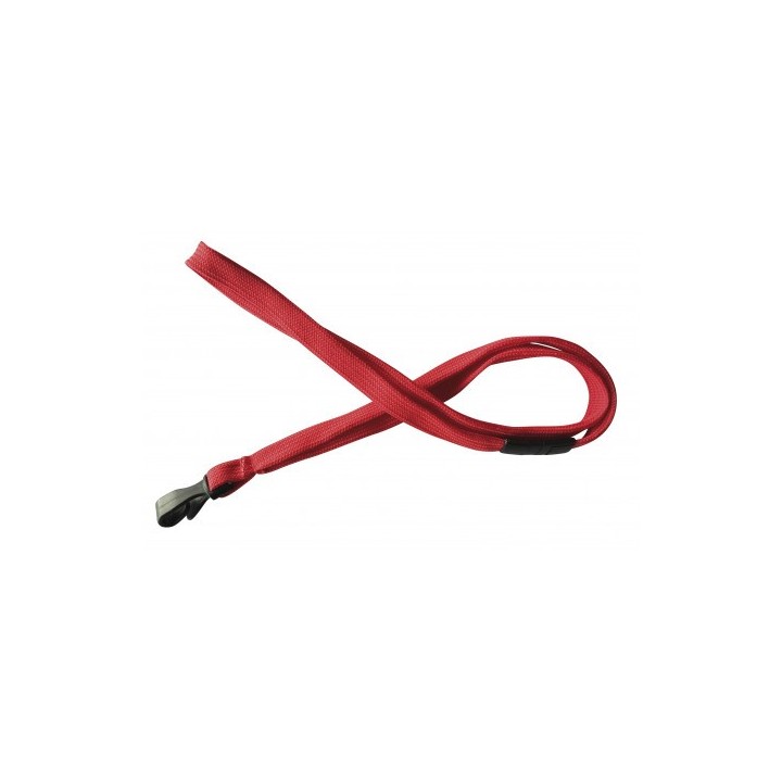 Cordon tour de cou sécurisé tube 12mm mousqueton anti-rotation couleur x100 1437256