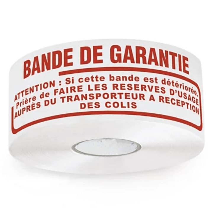 Ruban Adhésif en bobine Bande de Garantie Polypropylène 48mm x 200M