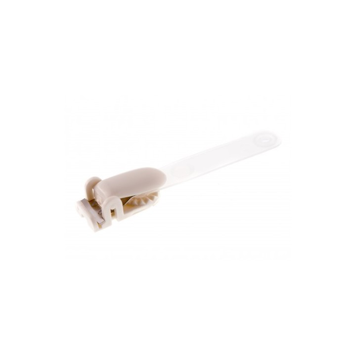 Pince Bretelle plastique avec lanière en couleur IDP13 x100 1411110 blanc