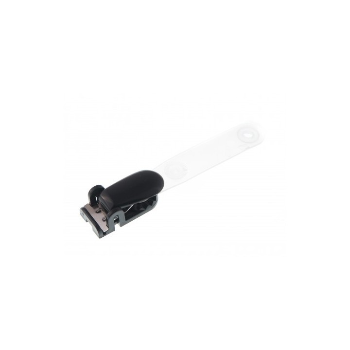 Pince Bretelle plastique avec lanière en couleur IDP13 x100 1411111 noir