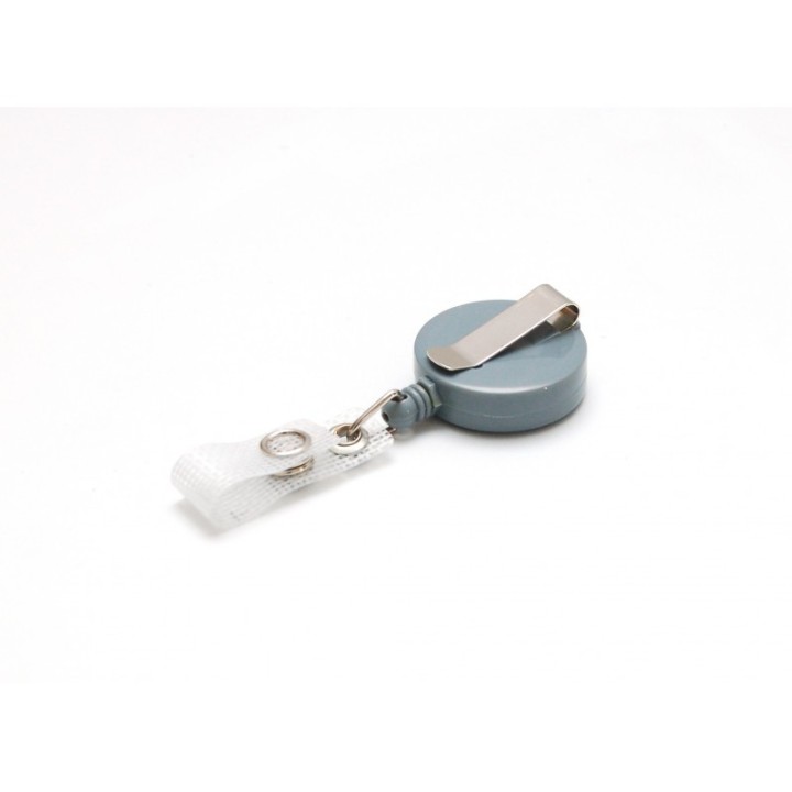Enrouleur attache badge plastique IDS940 x100 1460046 gris