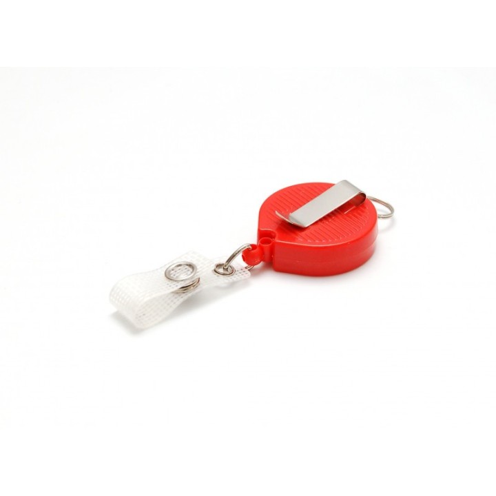 Enrouleur Zip plastique anneau métal IDS960 x100 1460023 Rouge