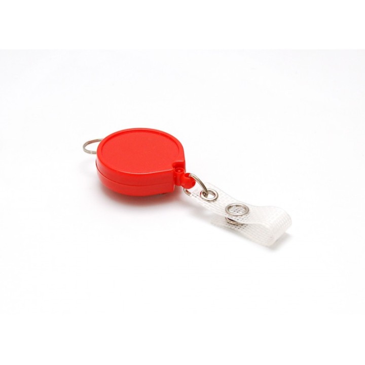 Enrouleur Zip plastique anneau métal IDS960 x100 1460023 Rouge