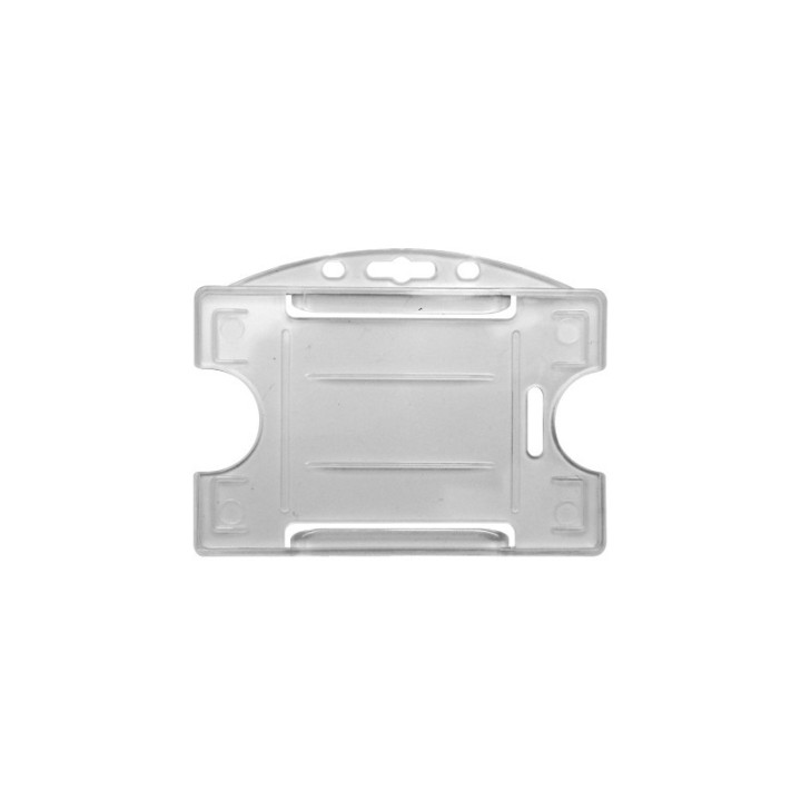 Porte-badge rigide 2 ouvertures latérales Horizontal IDP64 x100 1455700 Transparent