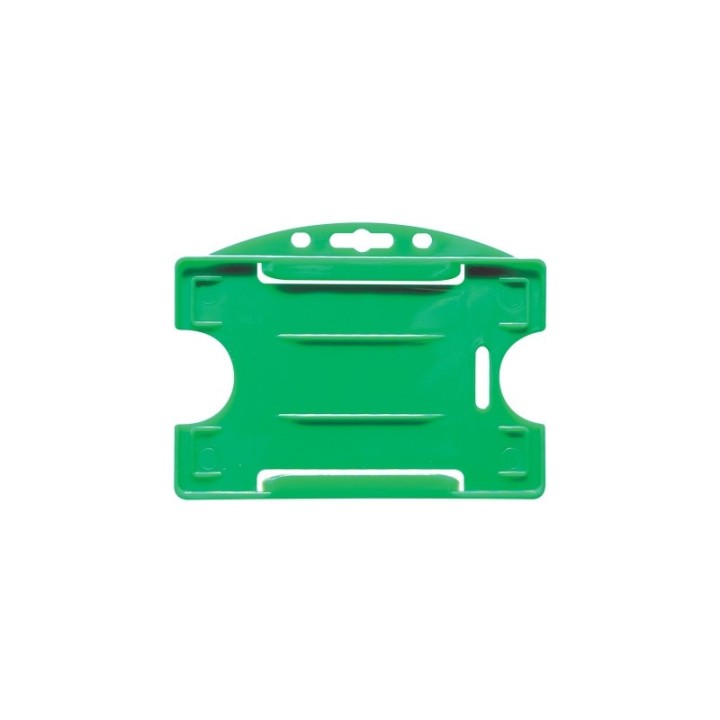 Porte-badge rigide 2 ouvertures latérales Horizontal IDP64 x100 1455705 Vert