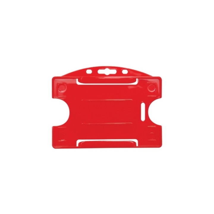 Porte-badge rigide 2 ouvertures latérales Horizontal IDP64 x100 1455704 Rouge