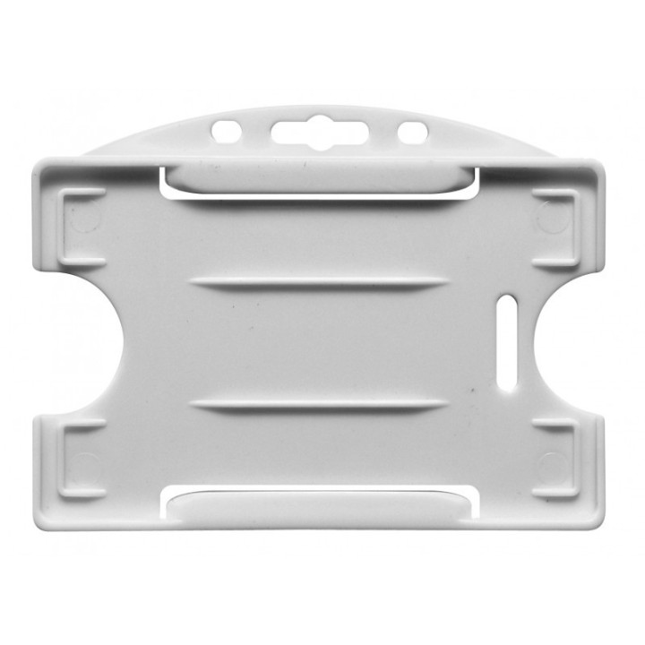 Porte-badge rigide 2 ouvertures latérales Horizontal IDP64 x100 1455707 Blanc