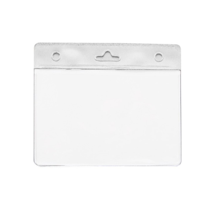 Porte-badge souple vinyle avec bandeau blanc renforcé 1453050