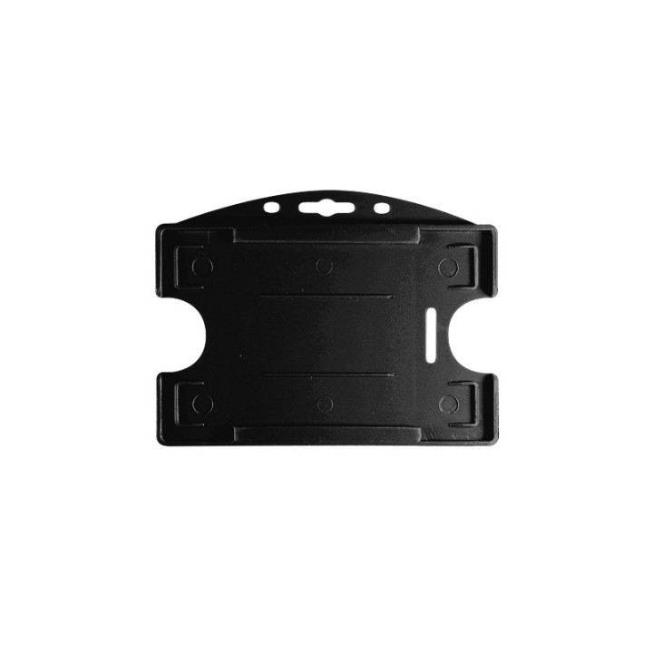 Porte-badge 2 cartes en ABS Horizontal IDP64 1455756 noir