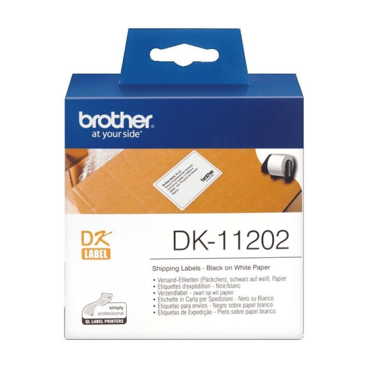 Ruban d'étiquettes expédition BROTHER DK-11202.  - Disponible sur Althus-Office.