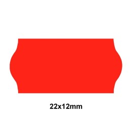 Etiquette adhésif permanent rouge pour pince Sato SAMARK 22 -EP22F-004  22x12mm - Althus-Office