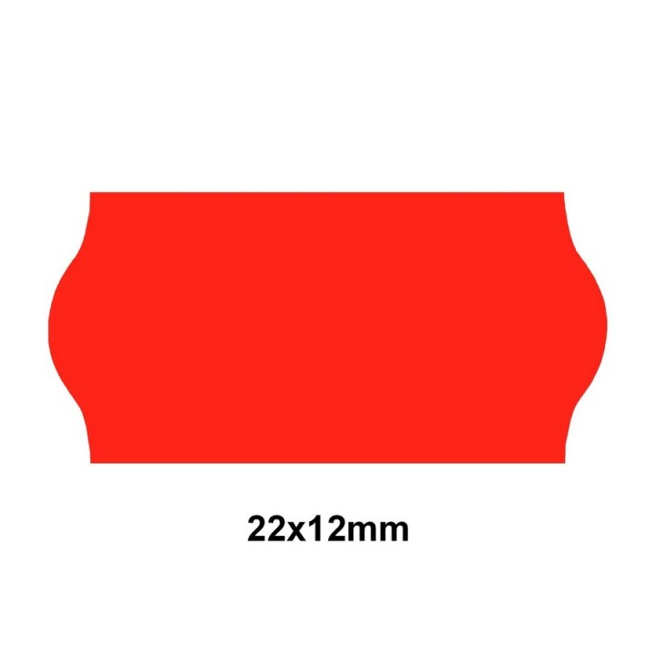 Etiquette adhésif permanent rouge pour pince Sato SAMARK 22 -EP22F-004  22x12mm - Althus-Office