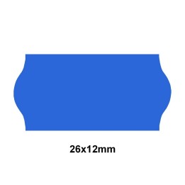 Étiquette adhésif amovible bleu EP26C-043 pour pince SATO KENDO/SAMARK 26  26x12mm - Althus-Office