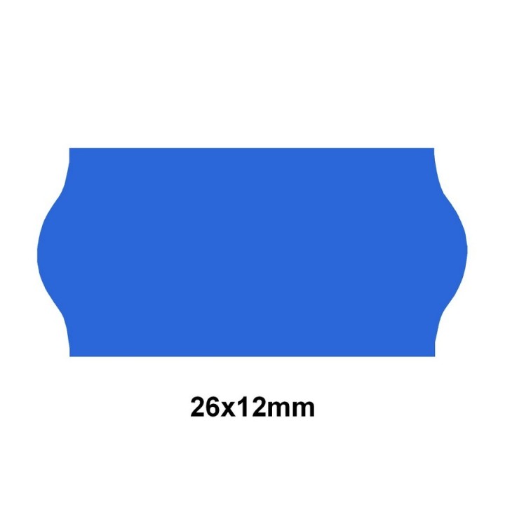Étiquette adhésif amovible bleu EP26C-043 pour pince SATO KENDO/SAMARK 26  26x12mm - Althus-Office