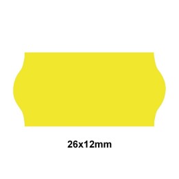 Étiquette adhésif amovible jaune EP26C-042 pour pince SATO KENDO/SAMARK 26  26x12mm - Althus-Office