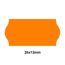 Étiquette adhésif amovible orange EP26C-047 pour pince SATO KENDO/SAMARK 26  26x12mm - Althus-Office