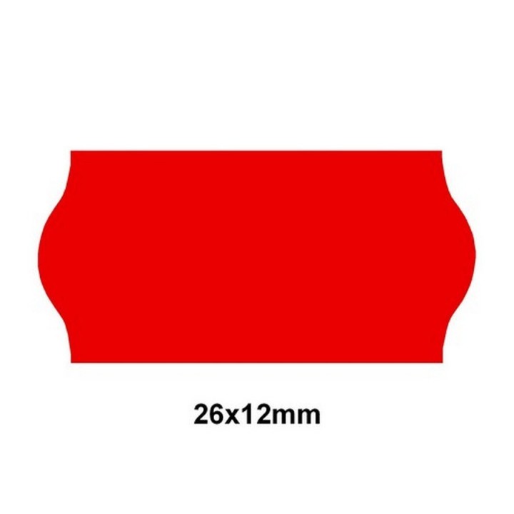 Étiquette adhésif amovible rouge EP26C-045 pour pince SATO KENDO/SAMARK 26  26x12mm - Althus-Office