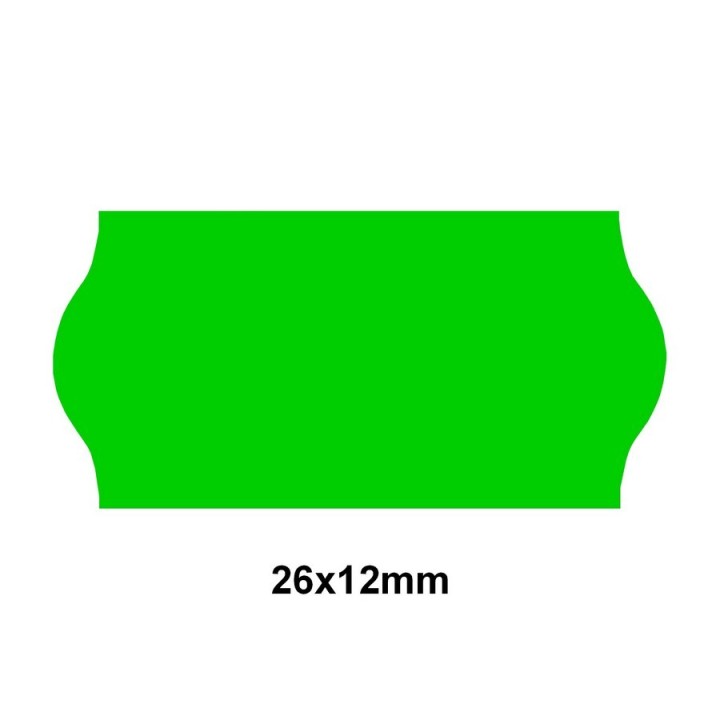 Étiquette adhésif amovible vert EP26C-044 pour pince SATO KENDO/SAMARK 26  26x12mm - Althus-Office