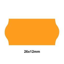 Étiquette adhésif permanent orange EP26C-007 pour pince SATO KENDO/SAMARK 26  26x12mm - Althus-Office