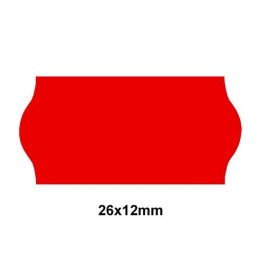 Étiquette adhésif permanent rouge EP26C-005 pour pince SATO KENDO/SAMARK 26  26x12mm - Althus-Office
