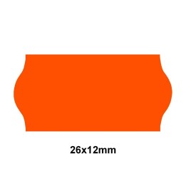 Etiquette adhésif permanent orange fluo pour pince Sato SAMARK/KENDO 26 -EP26F-007  26x12mm - Althus-Office