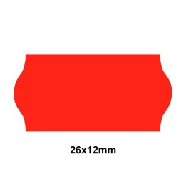 Etiquette adhésif amovible rouge fluo pour pince Sato SAMARK/KENDO 26 EP26F-045  26x12mm - Althus-Office