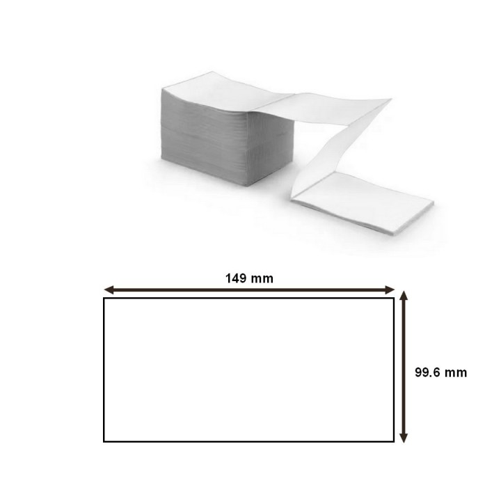 Étiquettes en Paravent - 149 x 99,6 mm - Vélin Blanc Adhésif Permanent - Réf: 0091