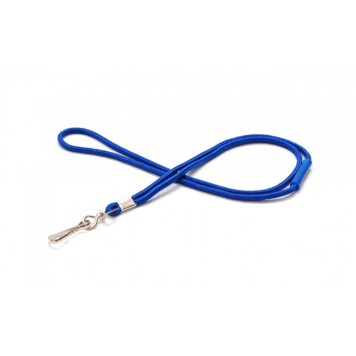 Cordon tour de cou sécurisé rond 4mm avec mousqueton métal Couleur 1434021