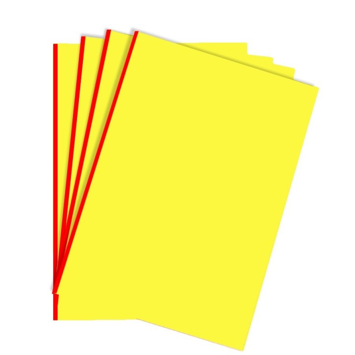 Etiquette en planche A4 203 x 297 mm jaune fluo - 0225