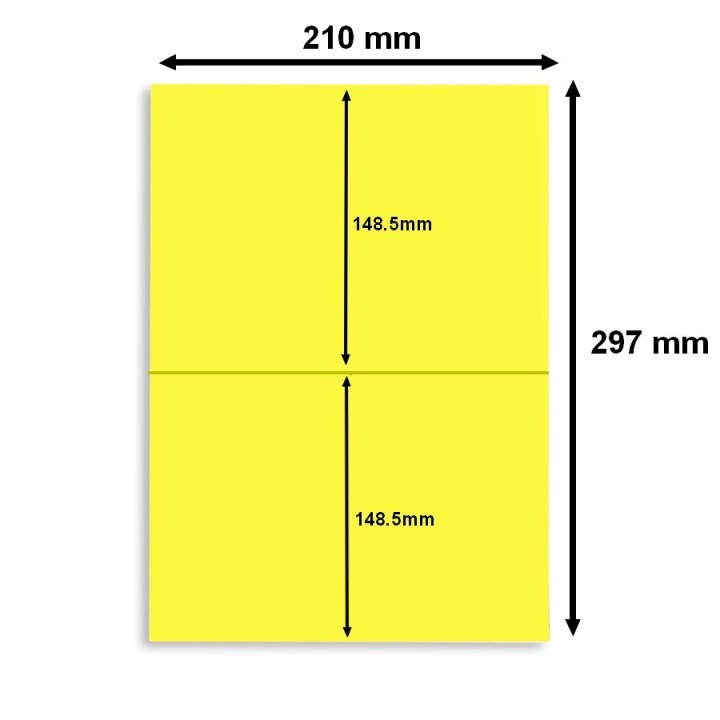 Lot de 10 boites de planches A4 avec 2 étiquettes jaunes 210 x 148,5 mm - Pour une signalétique harmonieuse - Althus-Office