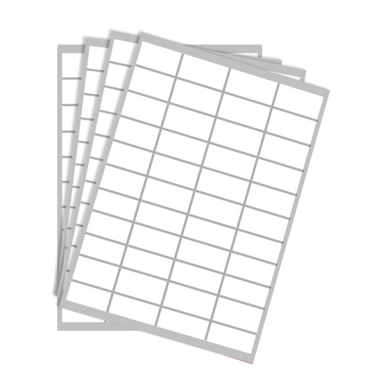 Étiquettes papier vélin blanc 50x25 mm - Compatibles laser et jet d'encre