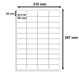 Étiquettes en planche 50x25 mm A4 - Réf 0163 - 4 400 étiquettes par boîte - Disponible chez Althus-Office
