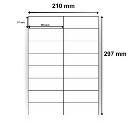 Étiquettes en planche 105 x 37 mm - Réf : 0178 | 1 600 étiquettes par boîte - Commandez sur Althus-Office