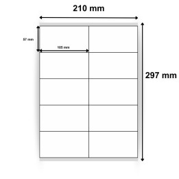 Étiquettes en papier vélin blanc 105 x 57 mm - 100  planches par boîte - Trouvez sur Althus-Office