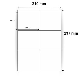 Étiquettes en papier vélin blanc 105 x 99 mm - 100  planches par boîte - Trouvez sur Althus-Office